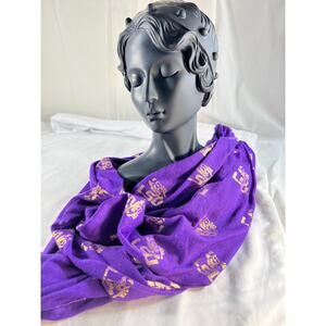 LSU Tigers Women's Infinity Scarf Classy Football Accessory Purple Gold 18"x40"